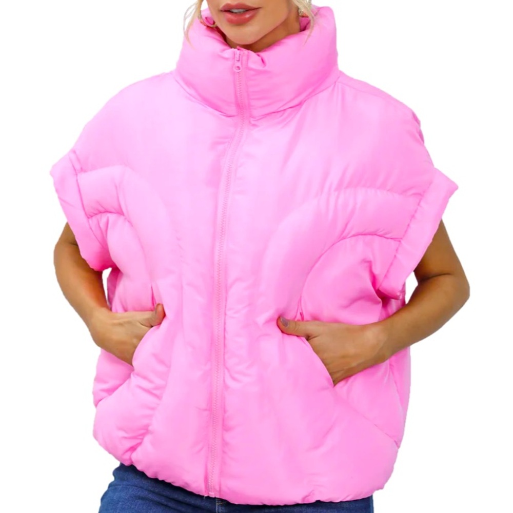 *NWT* Rachel Roy Pink Puffer Vest in Pink